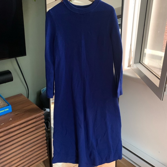Simons 100% Merino Wool Blue Dress - Picture 3 of 6